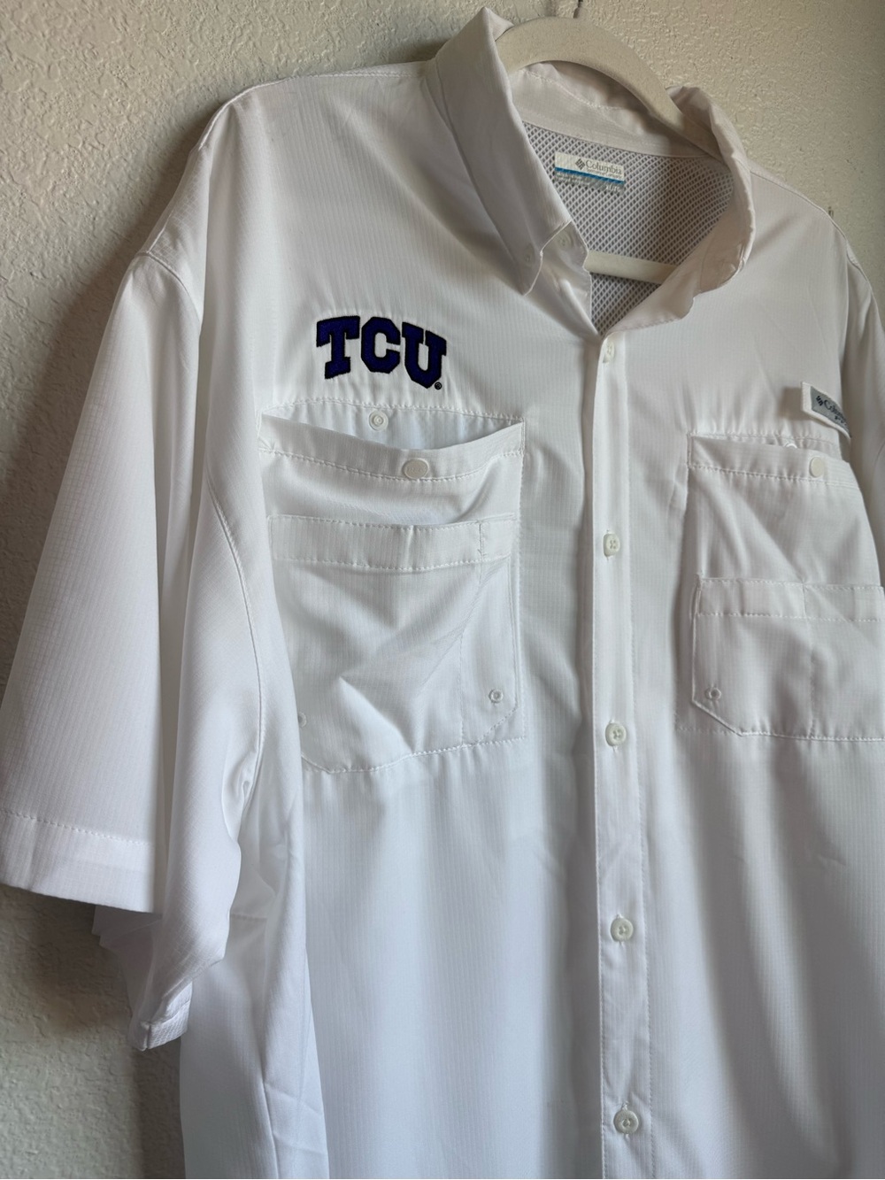 Columbia Sportswear TCU Embroidered Shortsleeve - Picture 3 of 4